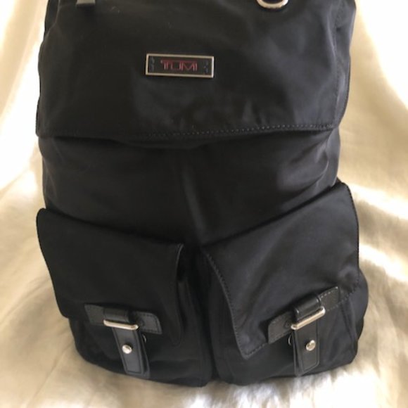Tumi Voyager Nylon & Leather Backpack Black main image 7
